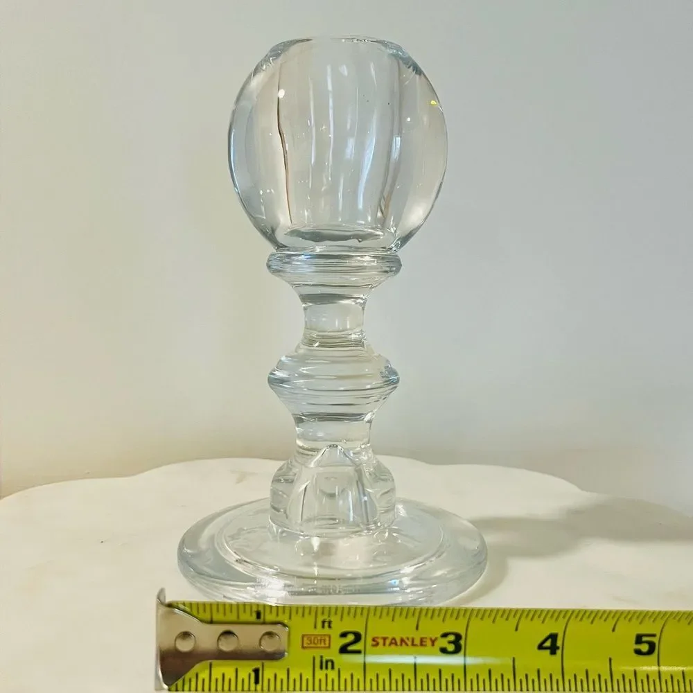 Crystal Clear Glass Candle Holder